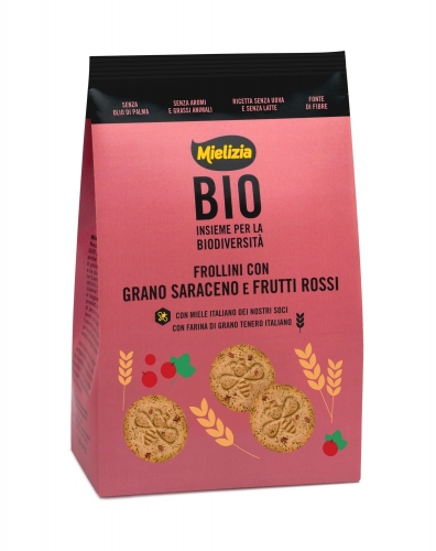 Shortbread biscuits with buckwheat and organic red fruits 300 g