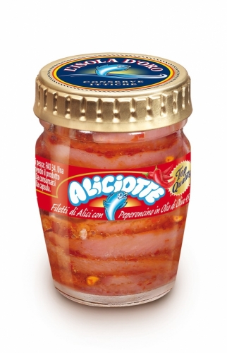 Anchovy fillets with red pepper jar 60 g